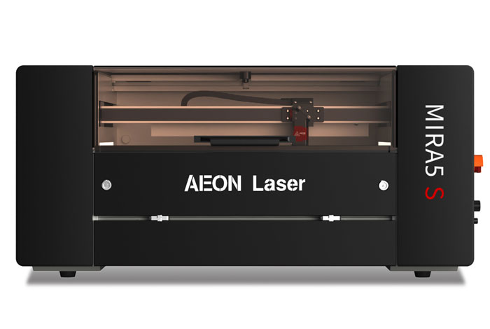 Aeon Mira5 S 合啪啪百万潮流电影 CO2 Desktop Laser Cutting Machine front view